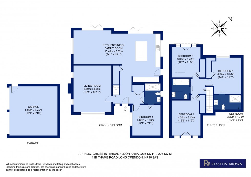 Floorplan for Long Crendon, Buckinghamshire